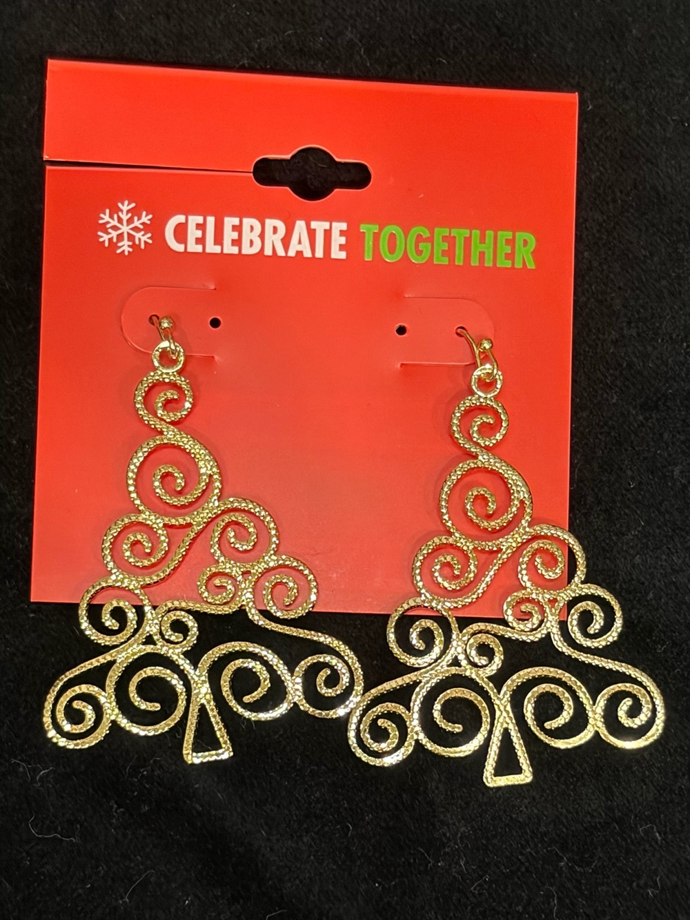 Kohl's Gold-Tone Spiral Christmas Tree Dangle Earrings - Women Jewelry